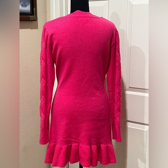 CHELSEA & VIOLET KNIT DRESS PINK WOMEN SIZE M. - Picture 3 of 8